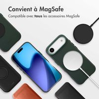 Accezz Coque arrière en cuir avec MagSafe Apple iPhone Air - Cedar Green