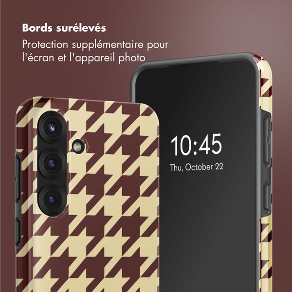 Selencia Coque arrière Vivid avec MagSafe Samsung Galaxy S25 - Pied-de-Poule