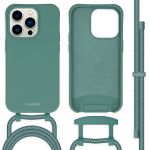 imoshion Coque de couleur avec cordon amovible iPhone 14 Pro - Vert foncé