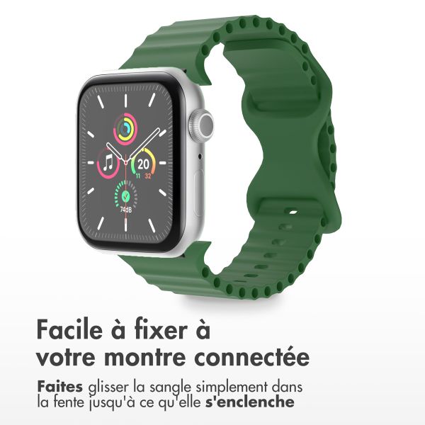 imoshion Bracelet Athletic en silicone Apple Watch Series 1 t/m 11 / SE / Ultra (44/45/46/49 mm) - Vert foncé