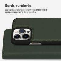 Accezz Étui de téléphone portefeuille en cuir de qualité supérieure 2 en 1 iPhone 14 Pro Max - Vert