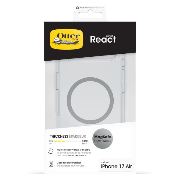 OtterBox Coque React MagSafe Apple iPhone Air - Clear