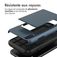 imoshion Coque arrière avec porte-cartes Apple iPhone Xr - Bleu foncé