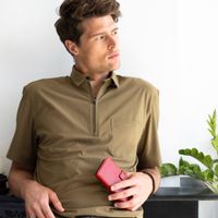 Selencia Étui portefeuille en cuir véritable Huawei P20 - Rouge