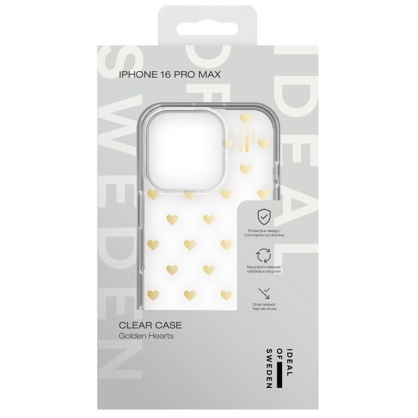 iDeal of Sweden Coque Clear iPhone 16 Pro Max - Golden Hearts