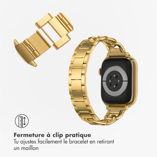 Selencia Bracelet Chain Apple Watch Series 1 - 9 / SE (38/40/41 mm) | Series 10 / 11 (42 mm) - Doré