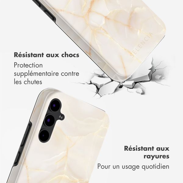 Selencia Coque arrière Vivid Samsung Galaxy A34 (5G) - Golden Beige Marble