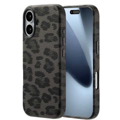 Selencia Coque Sabi imprimé panthère avec MagSafe Apple iPhone 17 - Midnight Black