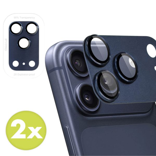 imoshion Protection Caméra en verre trempé 2 Pack Apple Apple iPhone 17 Pro - Deep Blue
