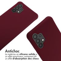 imoshion Coque en silicone avec cordon Samsung Galaxy A32 (4G) - Rouge foncé