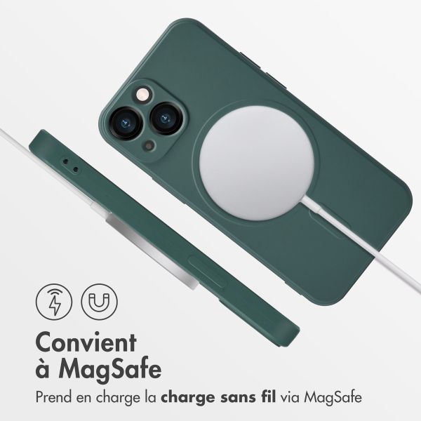 imoshion Coque Couleur avec MagSafe iPhone 13 Mini - Vert foncé