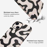Selencia Coque arrière Vivid Apple iPhone 14 - Art Wave Black