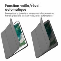imoshion Coque tablette Trifold Apple iPad 6 (2018) 9.7 pouces / iPad 5 (2017) 9.7 pouces / Air 2 (2014)/Air 1 (2013) - Gris