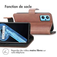 imoshion Étui de téléphone portefeuille Luxe Realme 9i - Brun