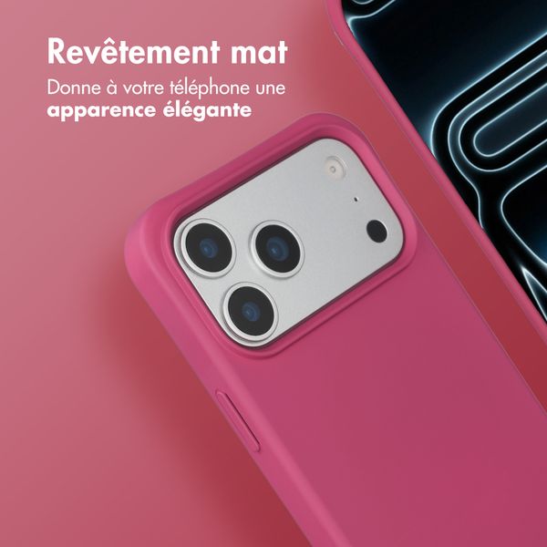 imoshion Coque arrière Color avec cordon amovible et MagSafe Apple iPhone 17 Pro - Raspberry