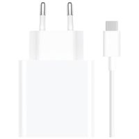 Xiaomi Adaptateur secteur d'origine avec câble USB-C - chargeur - Port USB-A + câble USB-A vers USB-C - 120 Watt - Blanc