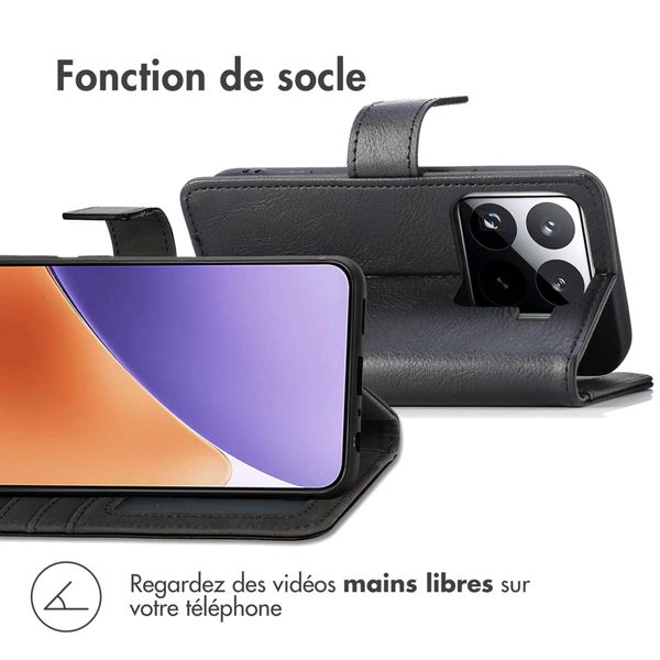 imoshion Étui de télephone portefeuille de luxe Xiaomi 15 Pro - Noir