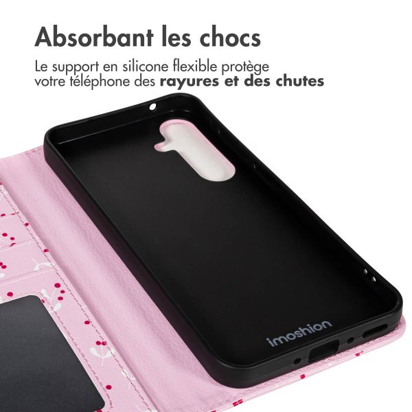 imoshion Étui de télephone portefeuille Design Samsung Galaxy A55 - Blush Berries