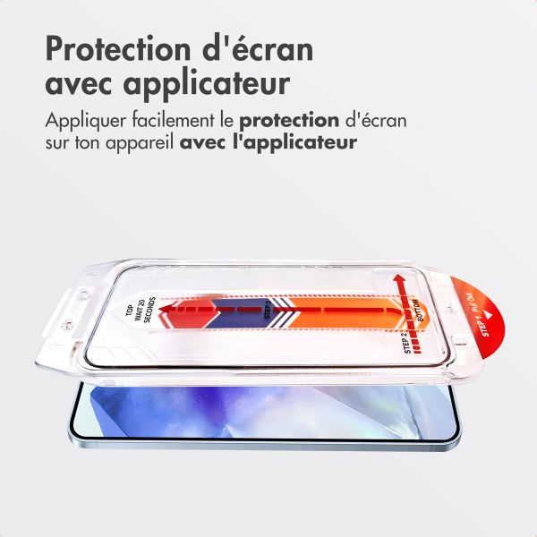 Accezz Protecteur d’écran en verre trempé + Applicateur Samsung Galaxy A55