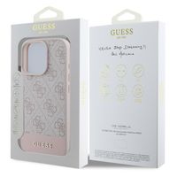 Guess Coque arrière Bottom Stripe 4G Apple iPhone 16 Pro Max - Rose