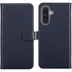 Selencia Étui portefeuille en cuir véritable Samsung Galaxy A17 - Bleu