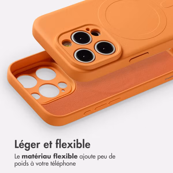imoshion Coque Couleur avec MagSafe Apple iPhone 16 Pro - Neon Orange
