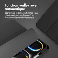 Accezz Coque tablette portefeuille Smart Silicone Apple iPad Pro 13 (2025) M5 / (2024) M4 - Noir