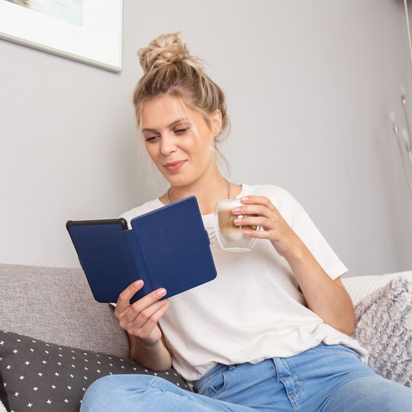 imoshion Étui de liseuse portefeuille Slim Soft Kobo Nia - Bleu foncé