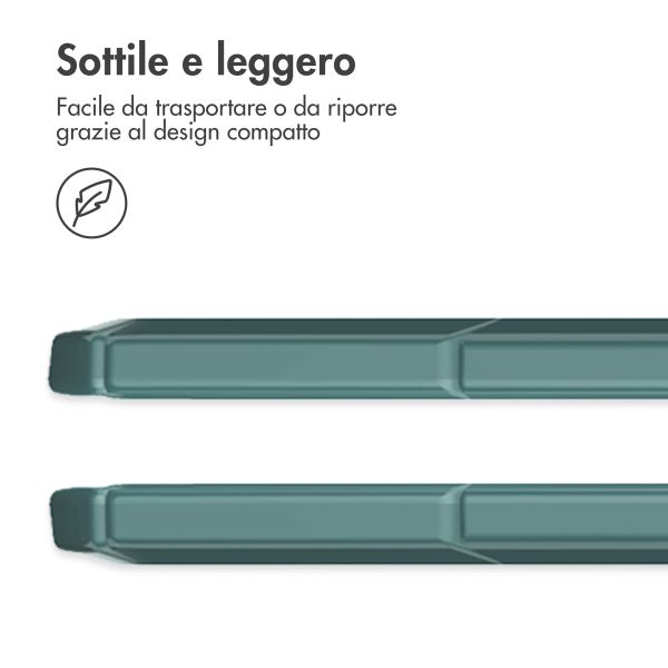 imoshion Coque tablette rigide Trifold Samsung Galaxy Tab S9 11.0 pouces - Vert