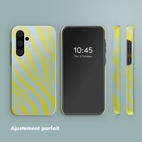 Selencia Coque arrière Vivid Tough Samsung Galaxy A55 - Zebra Winter Sky Titanium Yellow