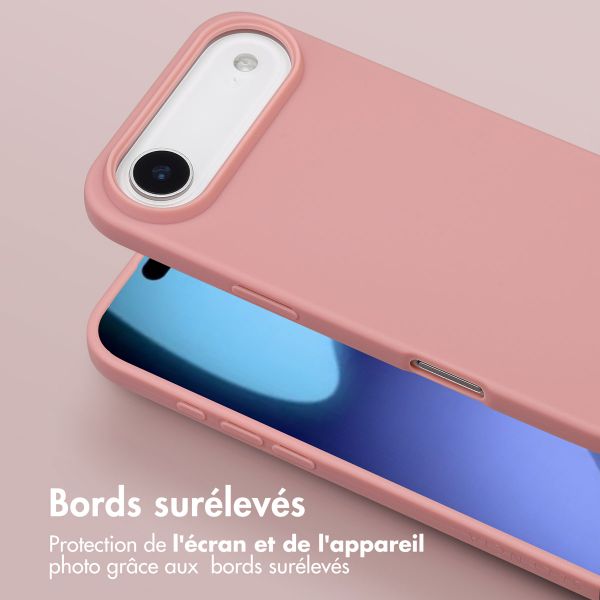 Selencia Coque silicone avec cordon amovible Apple iPhone Air - Sand Pink