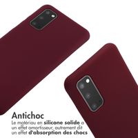 imoshion ﻿Coque en silicone avec cordon Samsung Galaxy S20 - Rouge foncé