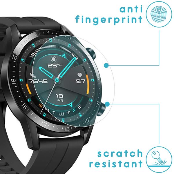 imoshion ﻿Protection d'écran en verre 2pack Huawei Watch GT 2 46mm