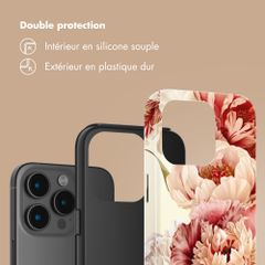 Selencia Coque arrière Vivid Apple iPhone 15 Pro - Vintage Peony