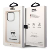 Karl Lagerfeld Coque arrière rigide Choupette iPhone 14 Pro - Transparent