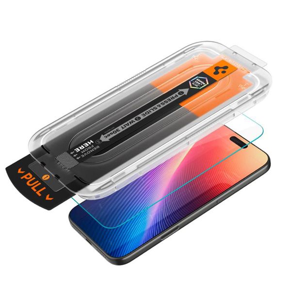 Spigen Protection d'écran en verre trempé GLAStR Privacy Applicator Apple iPhone 17 Pro Max