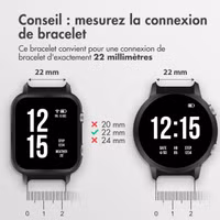 imoshion Bracelet Sport en silicone - Connexion universelle de 22 mm - Rouge