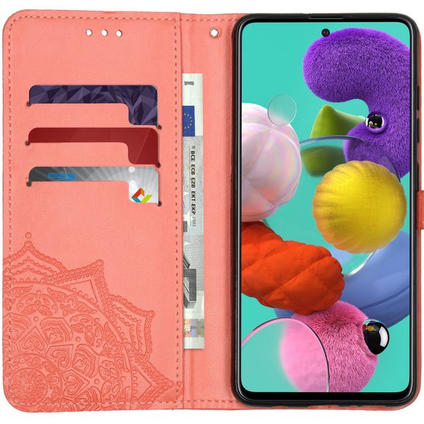 Etui de téléphone portefeuille Mandala Samsung Galaxy A51