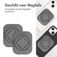 Accezz EasyLock Support de téléphone de voiture - Avec coque iPhone 13 - Grille de ventilation - Rotation à 360 degrés - Noir