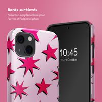 Selencia Coque arrière Vivid avec MagSafe Apple iPhone 13 - Stars Rubine Red Light Pink