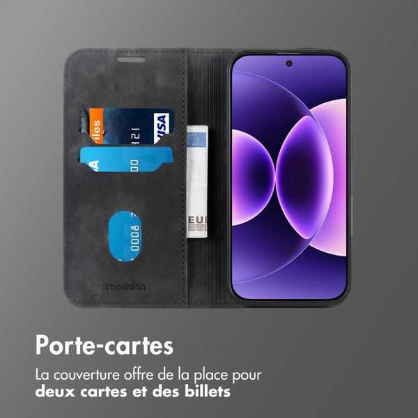 imoshion Étui de téléphone portefeuille Slim Xiaomi 17 Pro Max - Noir