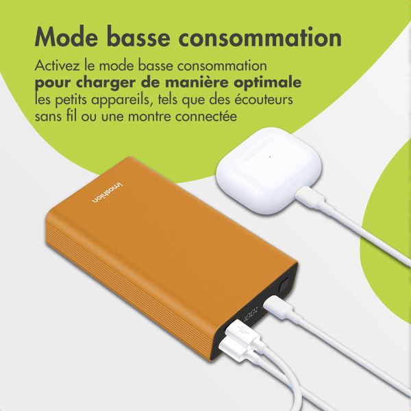 imoshion Ultra Series Aluminium | Batterie externe 20.000 mAh - Charge rapide jusqu'à 33 watts - Gold