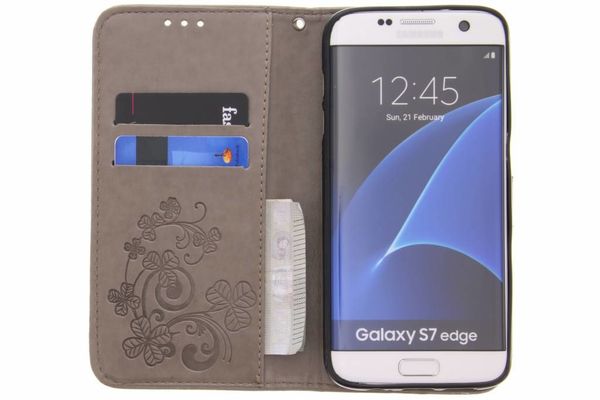 Etui de téléphone Fleurs de Trèfle Samsung Galaxy S7 Edge