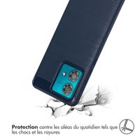 imoshion Coque Brushed Motorola Edge 40 Neo - Bleu foncé