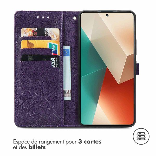 imoshion Etui de télephone Mandala Xiaomi Redmi Note 13 (5G) - Violet