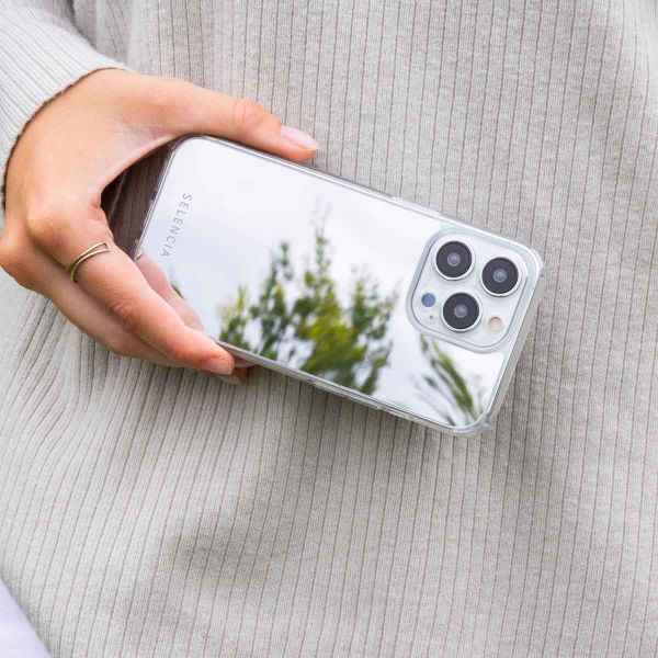 Selencia Coque Mirror Apple iPhone 15 - Argent
