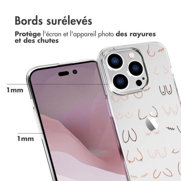 imoshion Coque Design iPhone 14 Pro - Boobs all over - Transparent