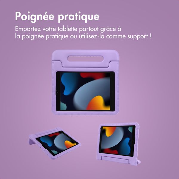 imoshion Coque kidsproof avec poignée Apple iPad 9 (2021) 10.2 pouces / iPad 8 (2020) 10.2 pouces / iPad 7 (2019) 10.2 pouces - Lila