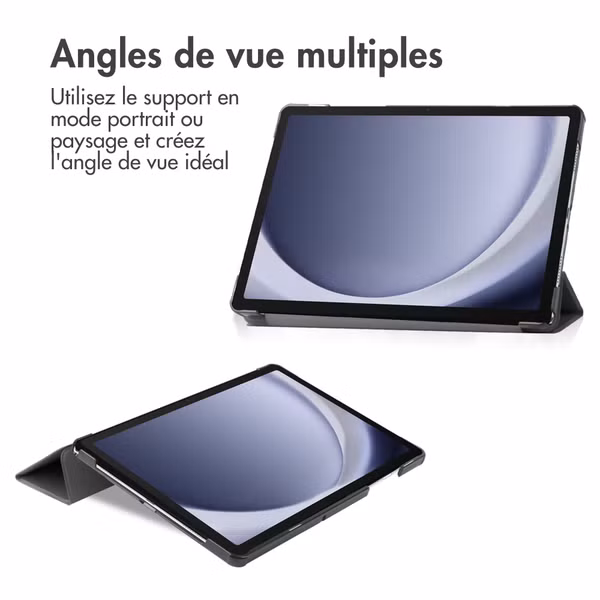 imoshion Coque tablette Trifold Samsung Galaxy Tab A9 Plus - Noir