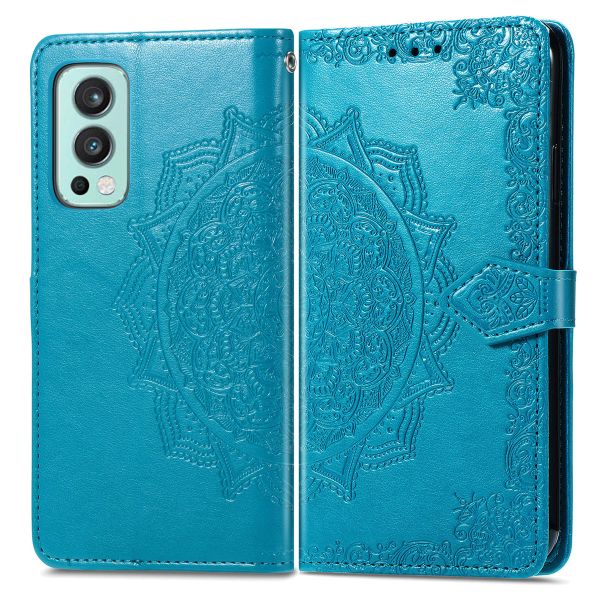 imoshion Etui de téléphone portefeuille Mandala OnePlus Nord 2 - Turquoise